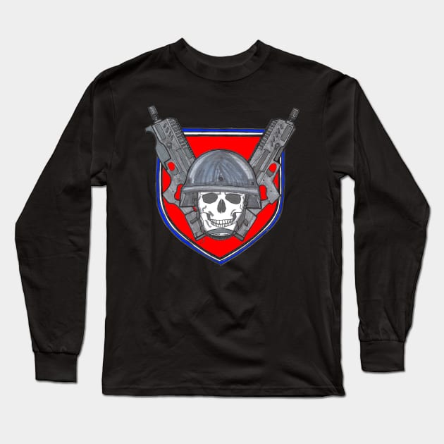 Star Gate Fire Team Emblem with P-90 Long Sleeve T-Shirt by Joseph Baker